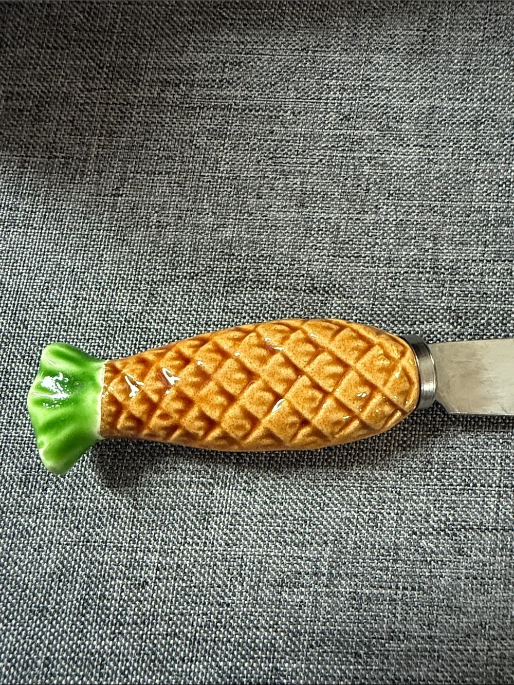 Vintage Shafford Pineapple-Handle Butter Knife - Stainless Steel Japan